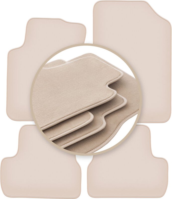 Beige PREMIUM-Matten für: Citroen C3 I Fließheck 2002-2009