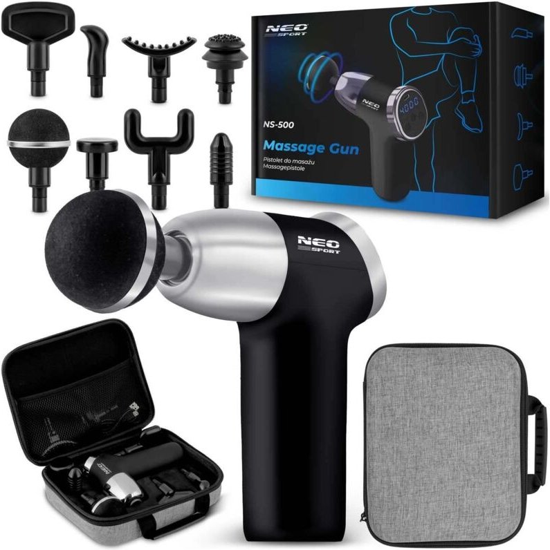 Korpermassagegerat mit 8 zubehorteilen ns 500 neo sport schwarz