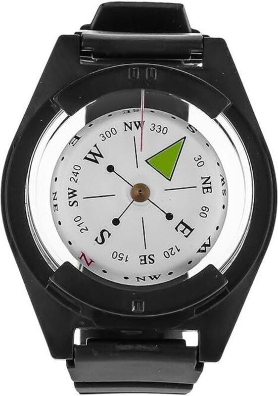 Handgelenkkompass, tragbarer wasserdichter Gummibandkompass für Outdoor-Camping-Wandern