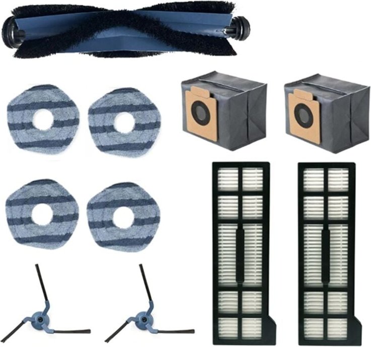 Für X10 Pro Omni Wichtigsten Seite Pinsel Hepa-Filter Mopp Tuch Staub Tasche