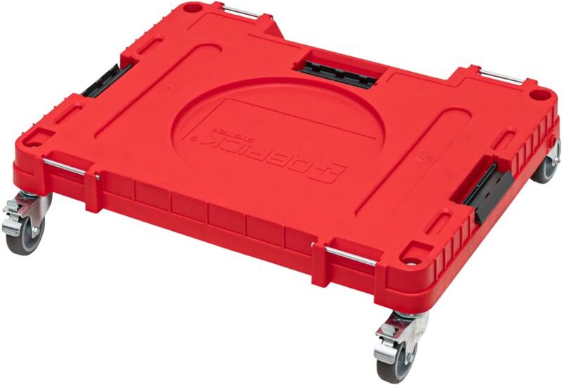 Qbrick System - one Transportplattform 2.0 Workshop red Ultra hd 625 x 503 x 160 mm 120 kg mit Schwenkrädern aus Metall ...