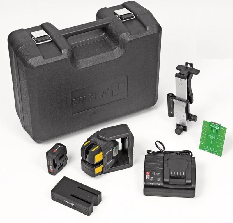 Stabila Messgeräte - Stabila Kreuzlinien-Lot-Laser lax 500 g, 12-V 7-teilig mit Akku und Ladegerät