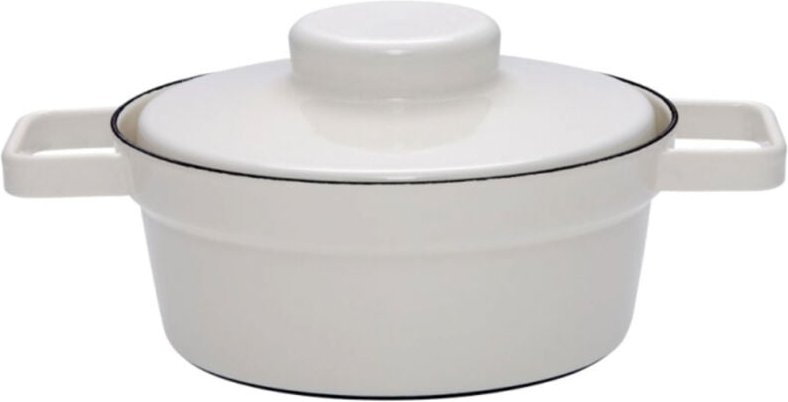 Riess-kelomat - Riess Aromapot Kasserolle mit Deckel Ø20cm 1,2 Liter Light Grey Emaille