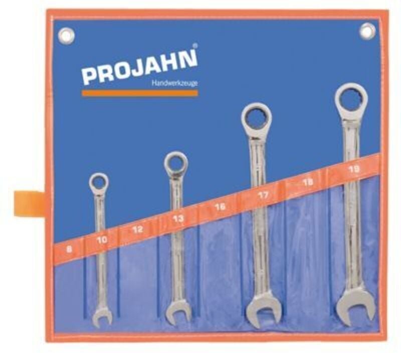 Projahn GearTech Schlüssel Satz Rolltasche 4-tlg. 10 - 13 - 17 - 19 mm