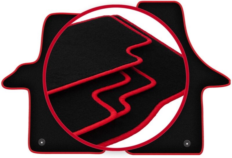 CARLUX-RED Autofußmatten für: Volkswagen Transporter T5 Kastenwagen (2003-2015)