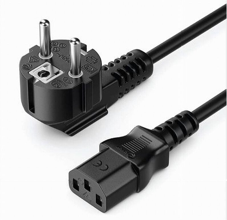 Trade Shop Traesio - Trade Shop - dreiadriges stromkabel für pc notebook monitor schuko stecker F-AL01 1.2MT -