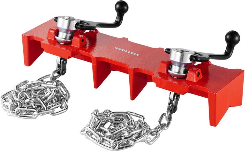 VEVOR Rohrschweißschraubstock, 12,7-203,2 mm Rohrschweißklemme mit Doppelketten & Kurbelgriffen, Hochleistungs-Schweißsc...