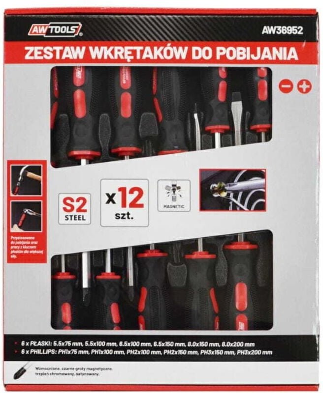 AWTOOLS SCHRAUBENDREHER-SET 12-tlg.