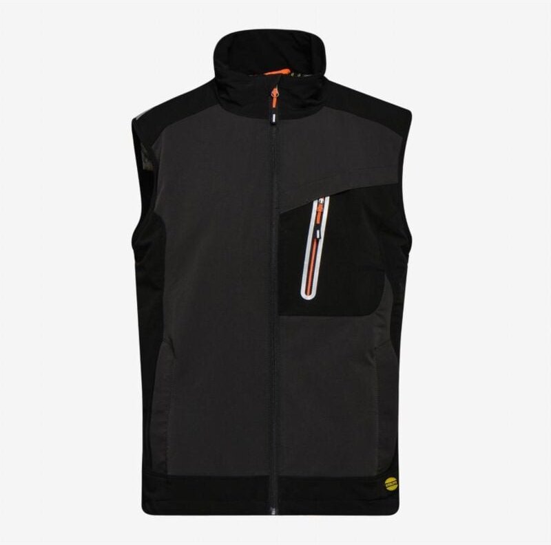 Thumbnail - Diadora - Softshell-Jacke ohne Ärmel - Carbon tech - Größe l - Grau - 702.175343 75135