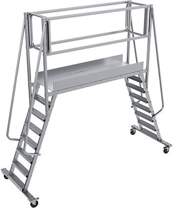 Mobile Plattformtreppe 5 Stufen - Maximale Arbeitshöhe 3.04m - PONT05-1800-GC