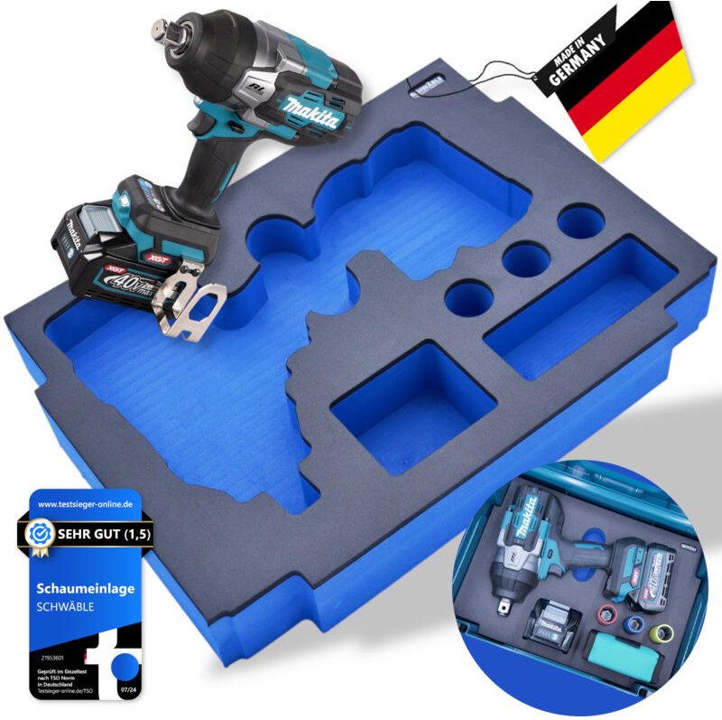 Schaumeinlage Schaumstoffeinlage für Makita Akku-Schlagschrauber TW001 - Schwäble