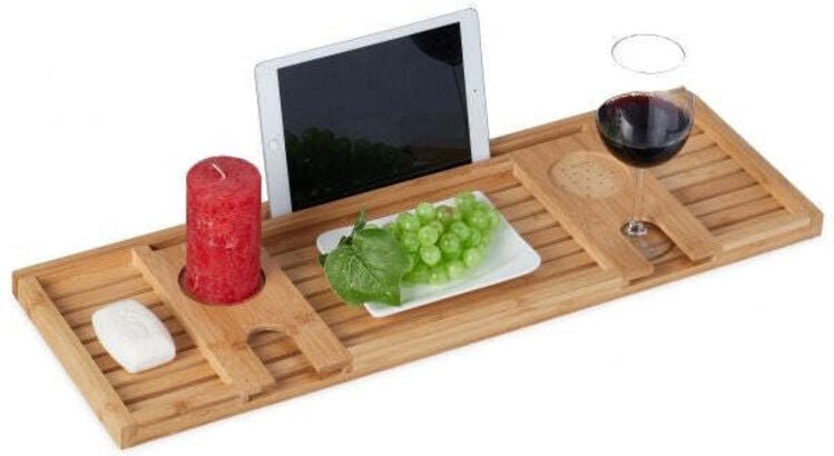 Badewannenregal aus bambus