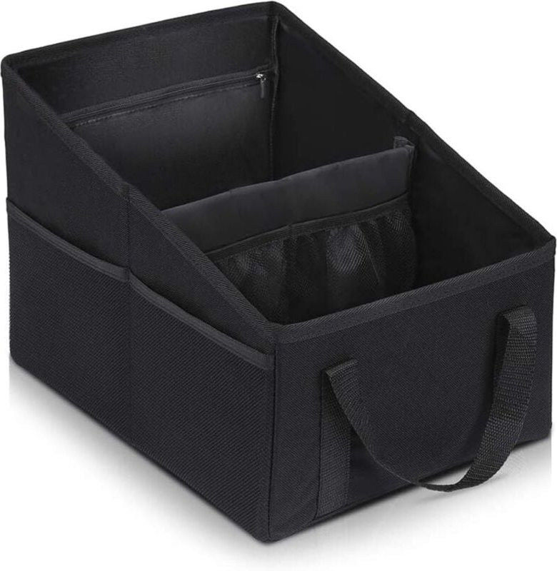 Auto-Organizer 31 x 25 x 25 cm, faltbar, mit Trenngriffen und mehreren Taschen, für Rücksitz oder Kofferraum