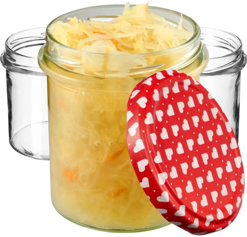KADAX Marmeladengläser 350ml, fi82 mm, Einmachgläser mit Schraubdeckel, Honiggläser, Einweckgläser,