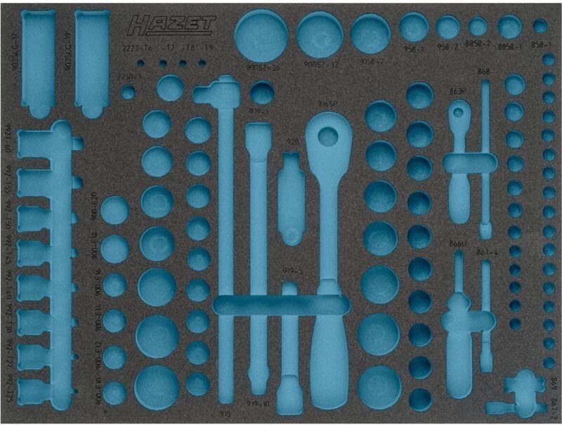 Hazet 2-Komponenten Weichschaum-Einlage für Art.Nr. 163-369/104, 3/3+ (519 x 392 mm)