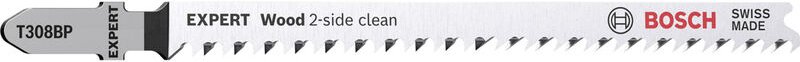 Bosch Accessories 2608900557 EXPERT ‘Wood 2-side clean’ T 308 BP Stichsägeblatt, 3 Stück 3 St.