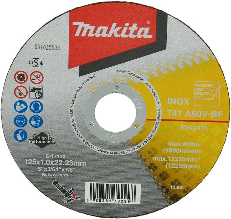 Trennscheiben 125x1x22.23 mm A60T Makita 50 Stück - E-03040-50