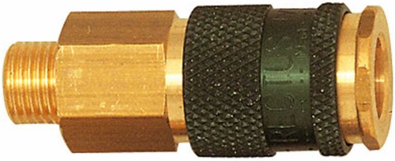 Unverwechselbare Schnellverschlusskupplung nw 7,8, g 1/4 ag, grün - Riegler