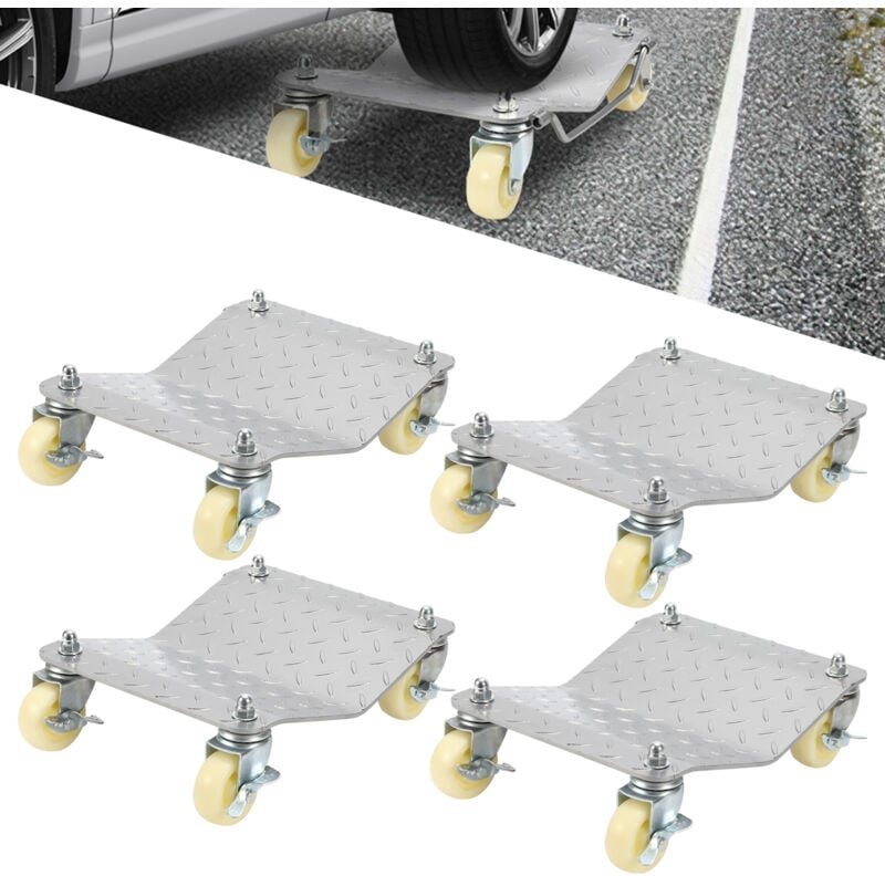 Thumbnail - Rangierheber 4 Stücke Rangierhilfe Reifenwechsel Wagenheber mit 4 Rollen für Auto pkw - Swanew