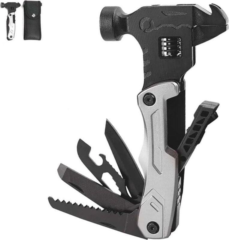 Geschenke für Männer – 12-in-1-Multifunktionswerkzeug – Camping, Radfahren, Camping, Radfahren, Outdoor-Aktivitäten – Ha...