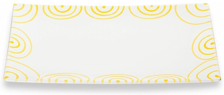 Gmundner Keramik - Gelbgeflammt, Platte rechteckig (30x20cm)