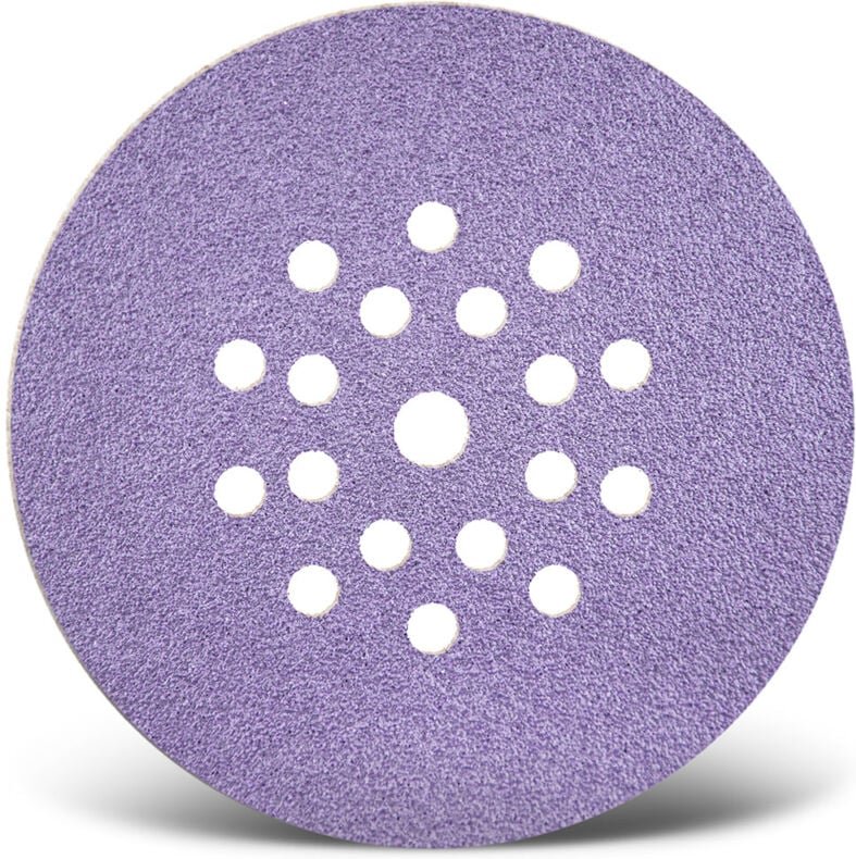 Purple hd Klett-Schleifscheiben, 225 mm, 19-Loch, f. Trockenbauschleifer, Keramik-Mix (25 Stk.) K40 - Menzer