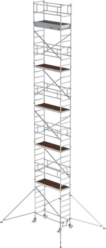 Günzburger Steigtechnik Rollgerüst 0,75 x 1,8 m mit Ausleger Plattformhöhe 10,35 m - 154046