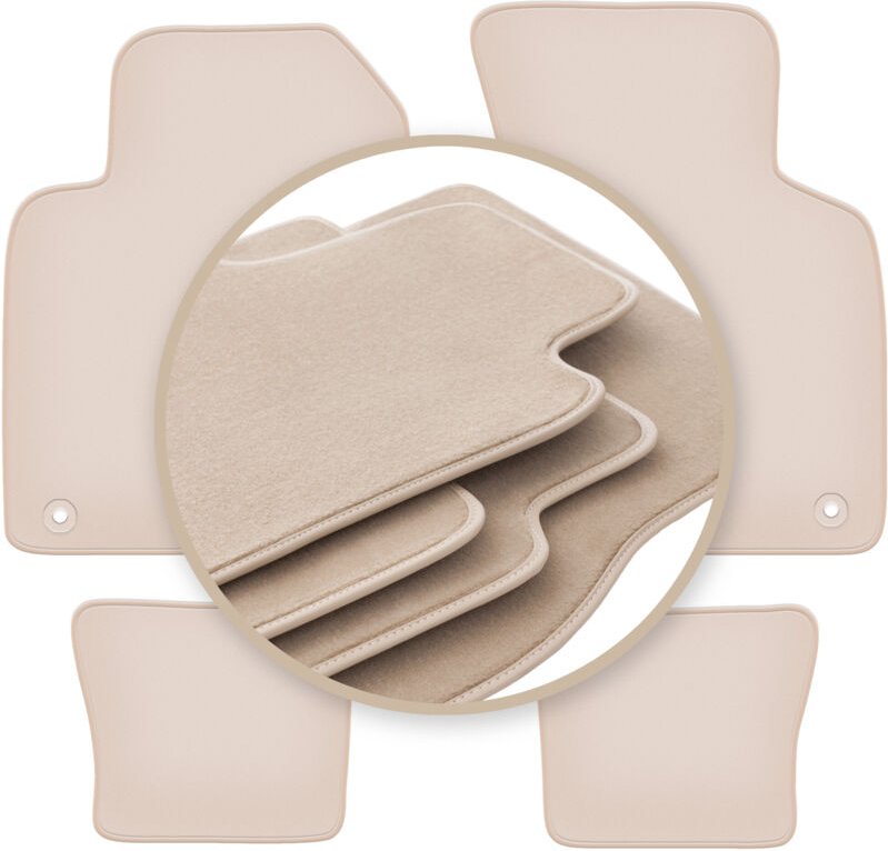 PREMIUM beige Matten für: Audi TT I 8N Cabrio, Roadster, Coupé 1998-2006