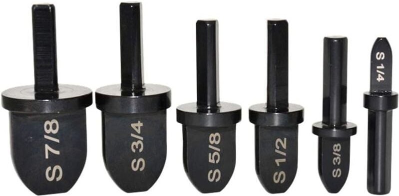 6-teiliges Kupferrohr-Crimpbohrer-Set, Schärfwerkzeuge mit dreieckigem Griff