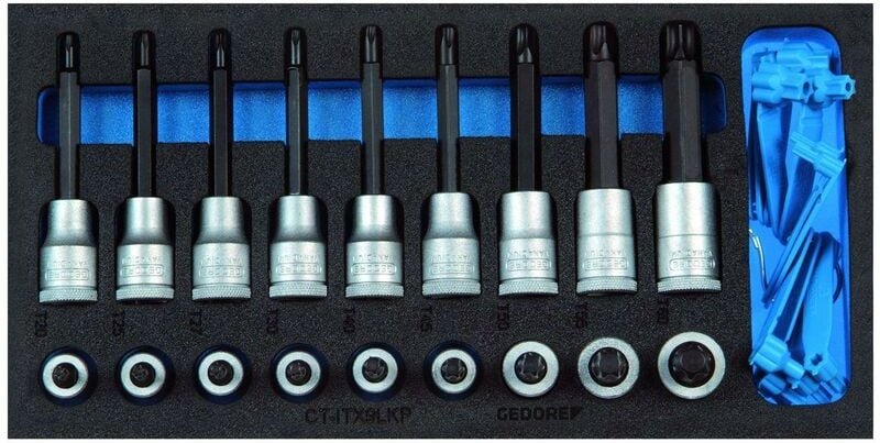 1500 CT1-ITX 19 lkp Satz Schraubendrehereinsätze 1/2' in Check-Tool-Modul