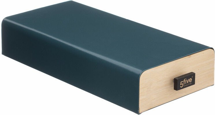 Atmosphera - Kapselhalter Modern color Schublade aus Bambus Petrolblau - Bleu pétrole