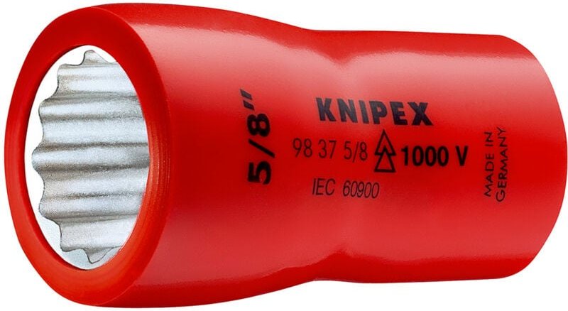Steckschlüsseleinsatz (Doppel-Sechskant) mit Innenvierkant 3/8" - 98379/16" - Knipex