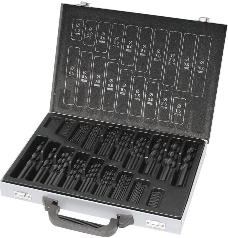 170-tlg. Spiralbohrer-Magazin HSS 1-10 mm