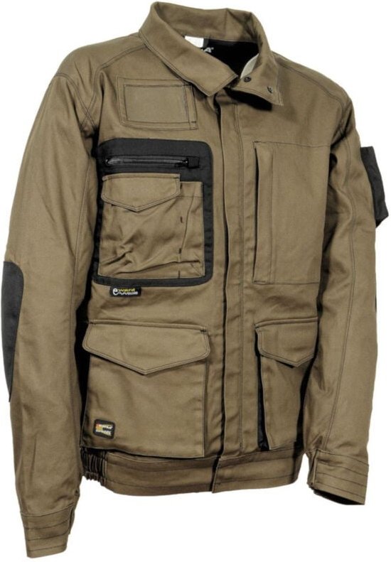 Cofra Arbeitsjacke 300 g/m², mit vielen Taschen braun 60