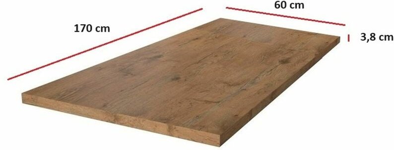 Küchen Preisbombe - Arbeitsplatte 170 cm 38 mm Küchenzeile Küchenblock Eiche Lancelot Küche Vigo