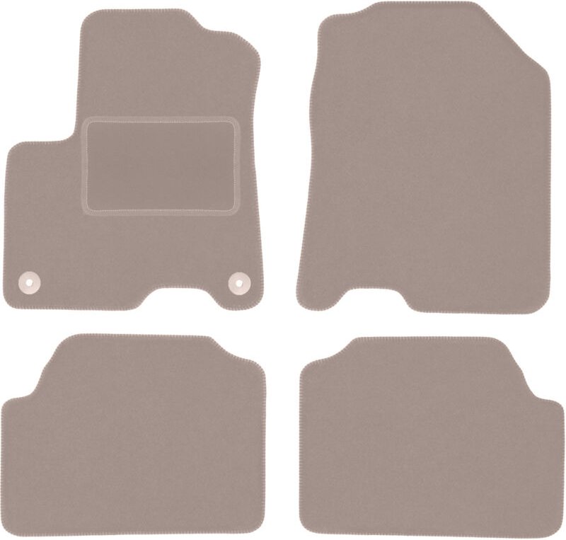 Beige Velours-Fußmatten für: Kia eNiro / Niro EV Crossover (2016-)