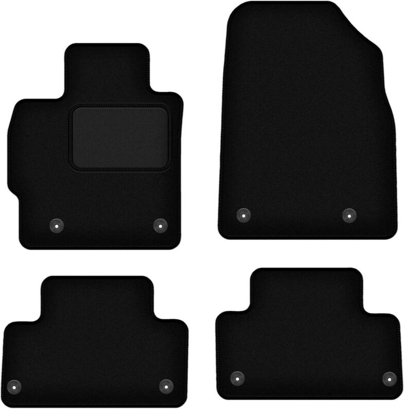 Schwarze Velours-Fußmatten für: Mazda CX-7 SUV (2006-2009)