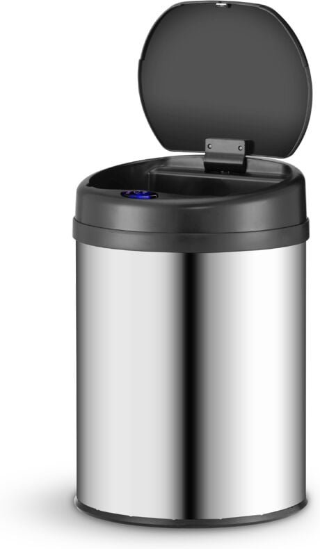 Juskys Automatik Mülleimer mit Sensor 30L - elektrischer Abfalleimer, Bewegungssensor, automatischer Deckel, wasserdicht...