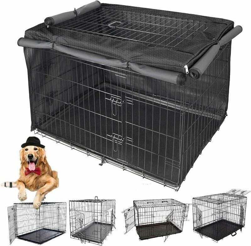 Robuster Hundekäfig für den Innenbereich, multifunktionaler lichtdichter Hundekäfig, 420D Oxford-Stoffmaterial (ohne Hun...