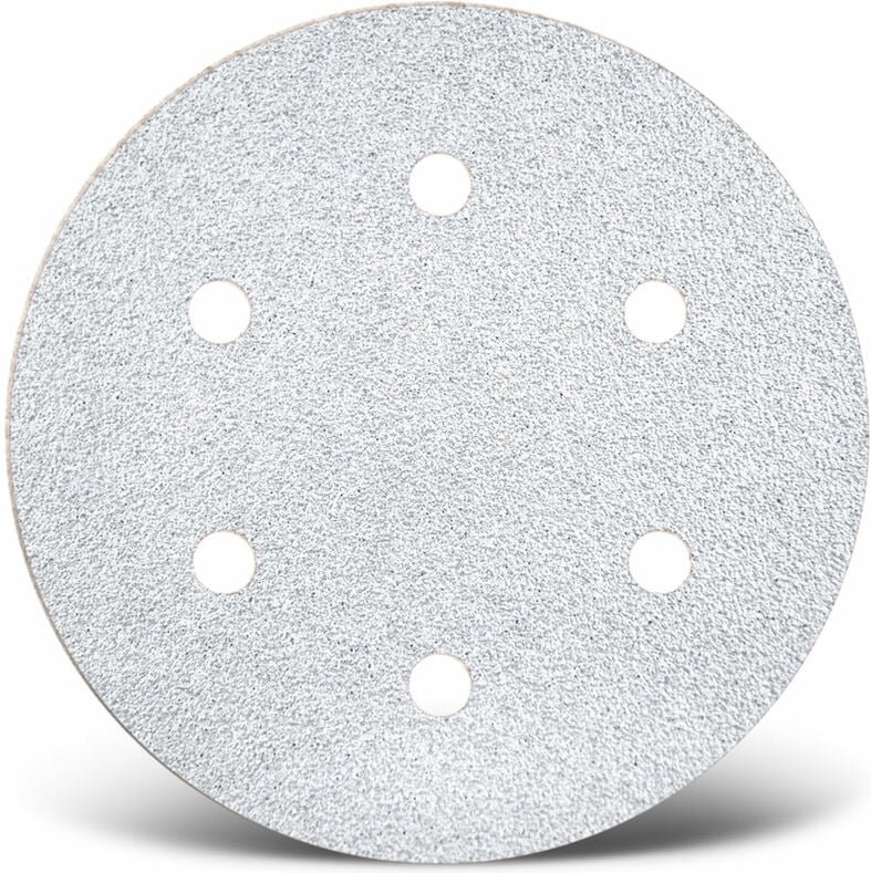 MENZER White Klett-Schleifscheiben, 225 mm, 6-Loch, f. Trockenbauschleifer, Normalkorund (25 Stk.) K320