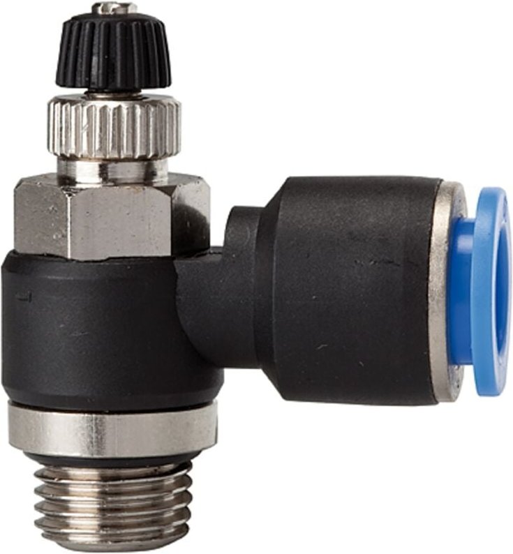 Riegler Drosselrückschlagventil »Blaue Serie«, Zuluftdros., g 1/8 a. Ø4mm