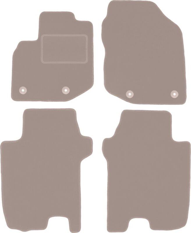 Beige Velours-Fußmatten für: Honda City V FL Limousine (2011-2013)