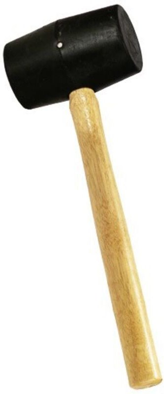 Schwarzer Gummihammer Maurer 600 Gramm