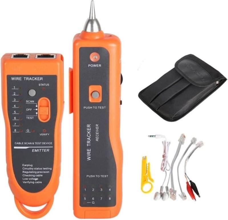 RJ11 RJ45 Cat5 Cat6 Telefonkabel-Tracker Toner Tracer Ethernet-LAN-Netzwerkkabeltester Leitungsfinder