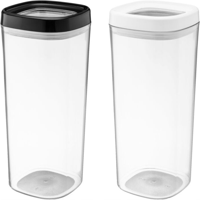 Kadax - Vorratsbehälter, transparente Aufbewahrungsbox aus Kunststoff, luftdichte Vorratsdose mit Deck