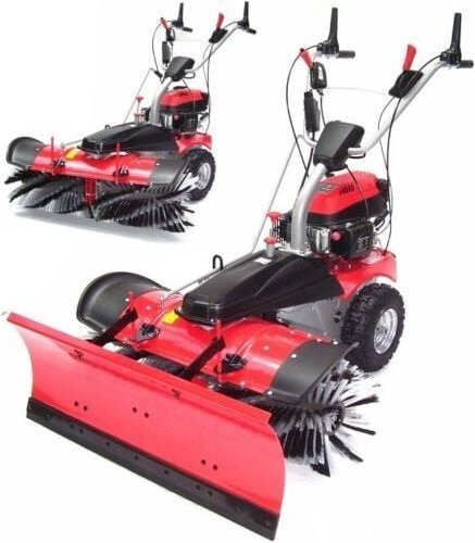 Benzin Kehrmaschine 1000 Motorbesen mit Schneeschild 55743/44