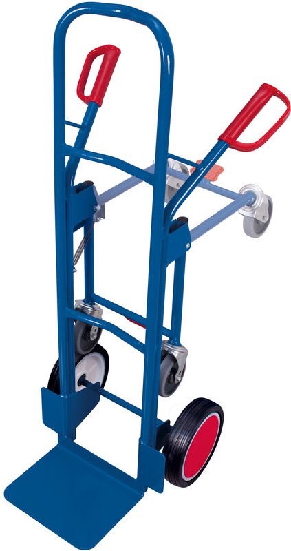 VARIOfit Stahlrohrkarren 250kg Traglast mit 2 Stützrädern Vollgummibereifung