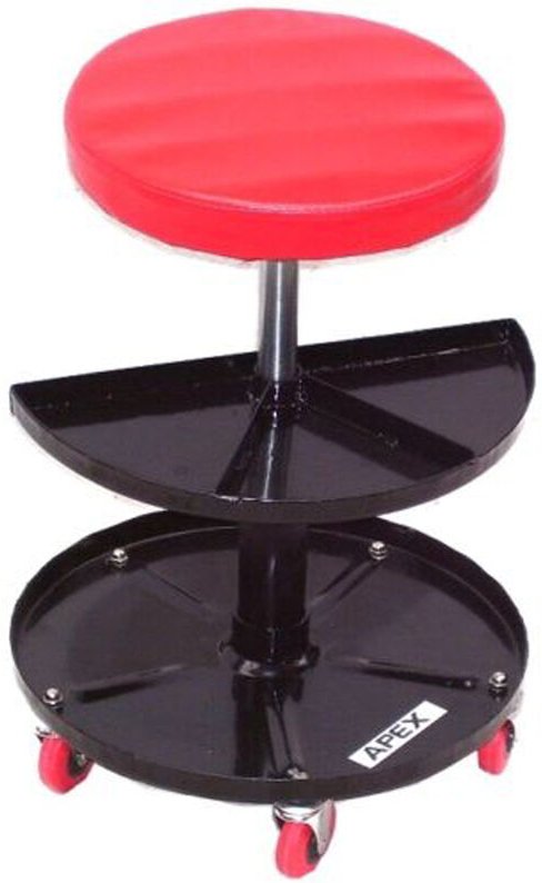 Apex - Werkstatthocker Drehhocker Werkstattsitz 06162 Hocker verstellbar Arbeitshocker