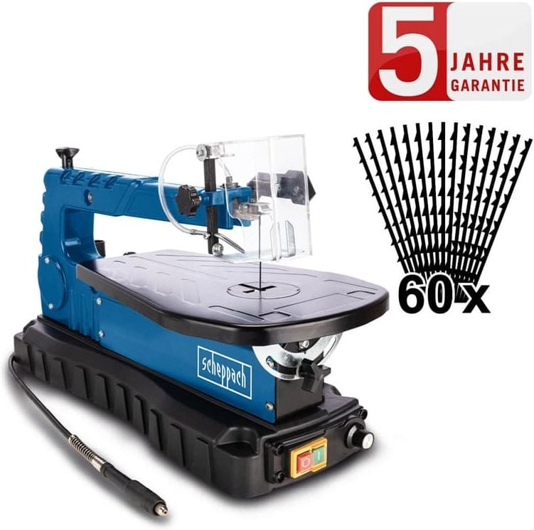Scheppach Dekupiersäge DECO FLEX SL 405mm Schnitttiefe flex.Welle 60 Sägeblätter