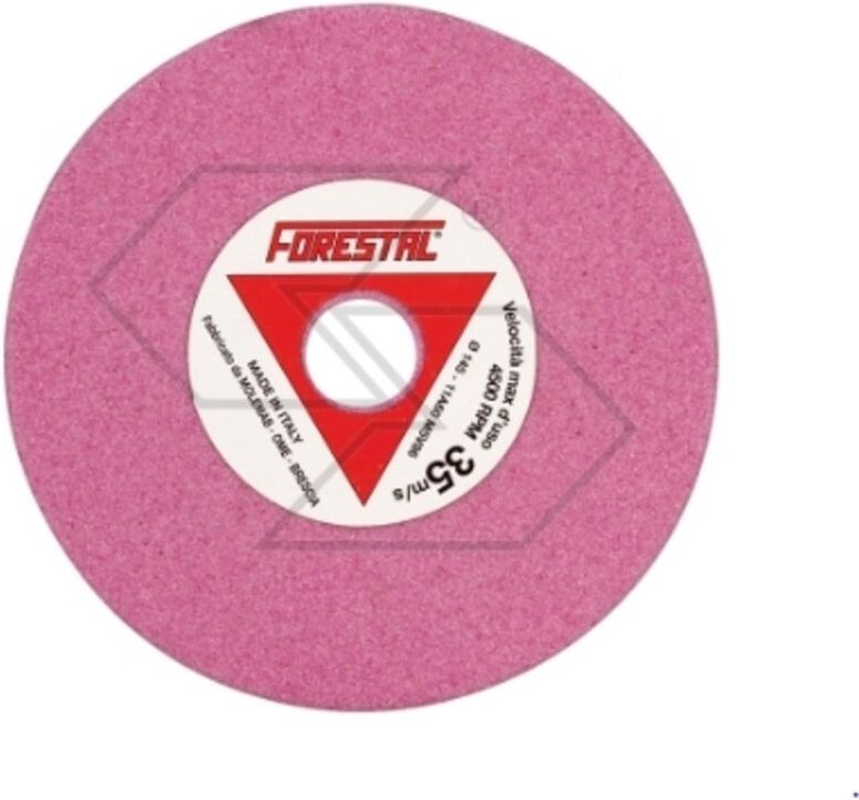 Satz mit 5 rosafarbenen, mittelkörnigen Scheiben für Kettensägenschärfer